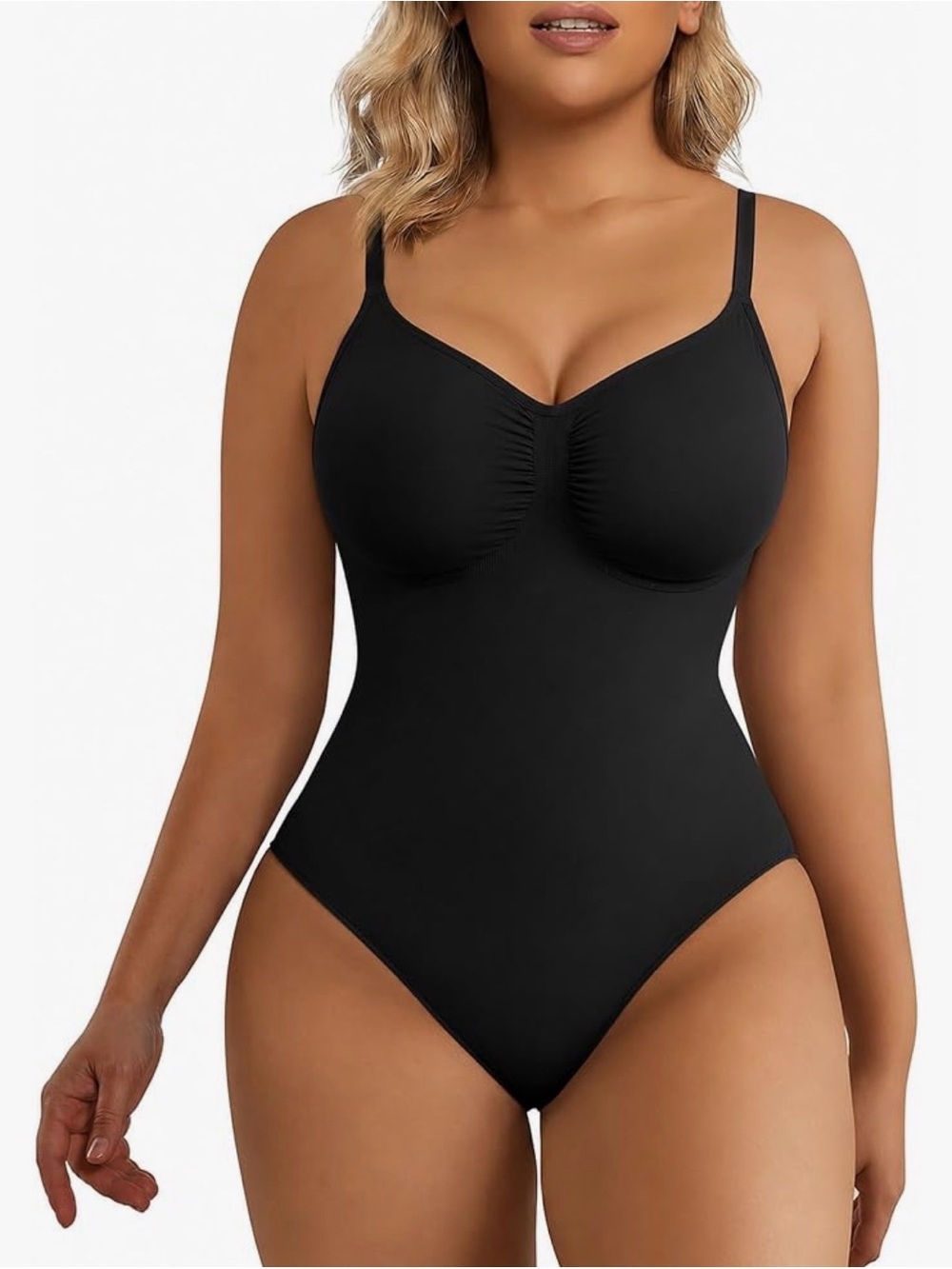 SHAPERX Tummy Control Shapewear Thong Bodysuit Waist Snatching Body Shaper XXS